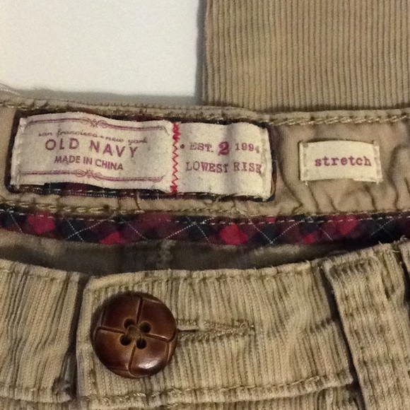 VTG OLD NAVY CORDUROY PANTS LOW RIDERS - Picture 4 of 8